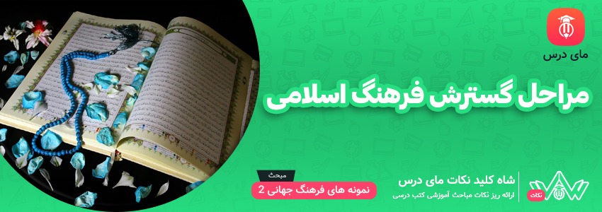 [شاه کلید مای درس] | مراحل گسترش فرهنگ اسلامی